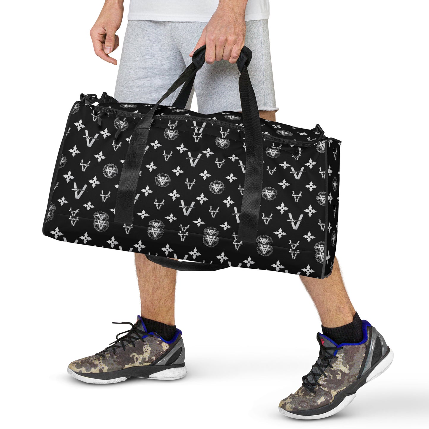 Vandals Silver and Black Duffle bag by Sergio Giorgini