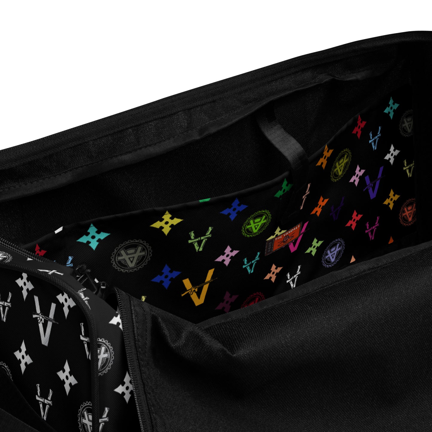 Vandals Silver and Black Duffle bag by Sergio Giorgini