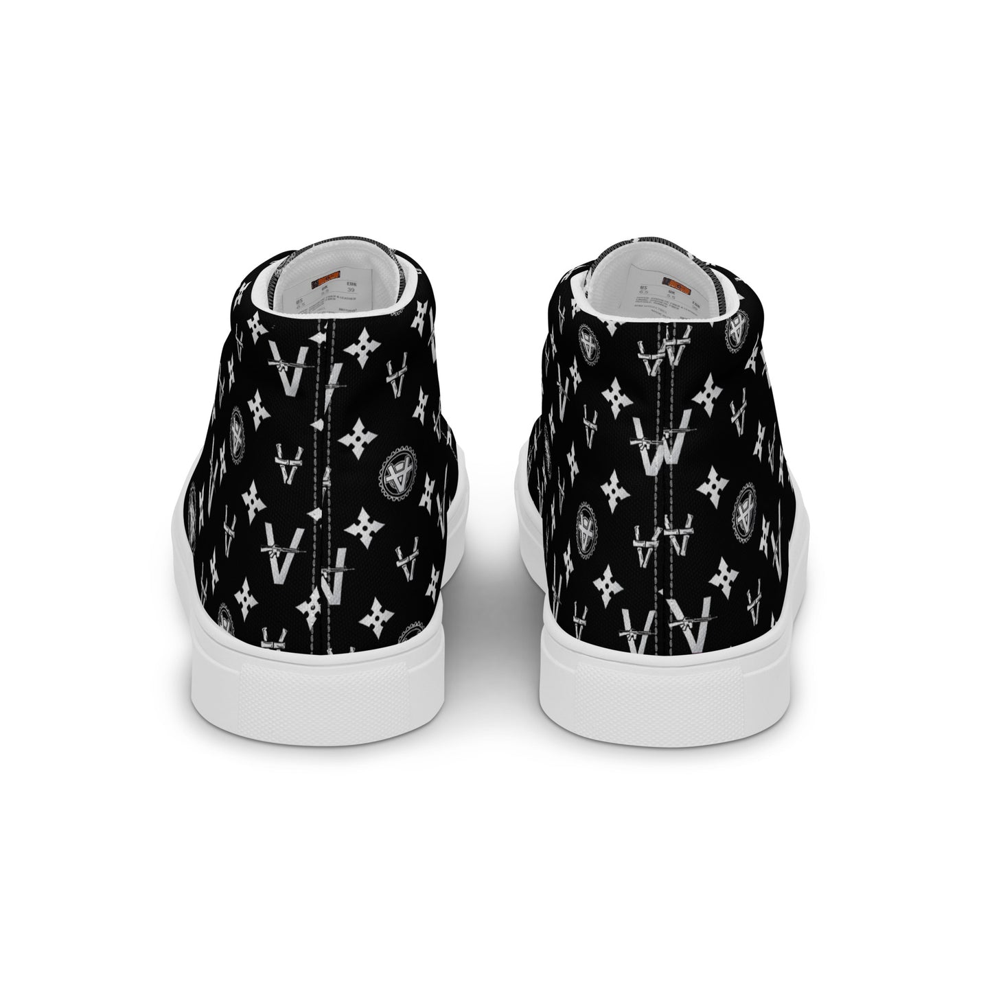 Vandals Canvas High Tops - Silver and Black Attack