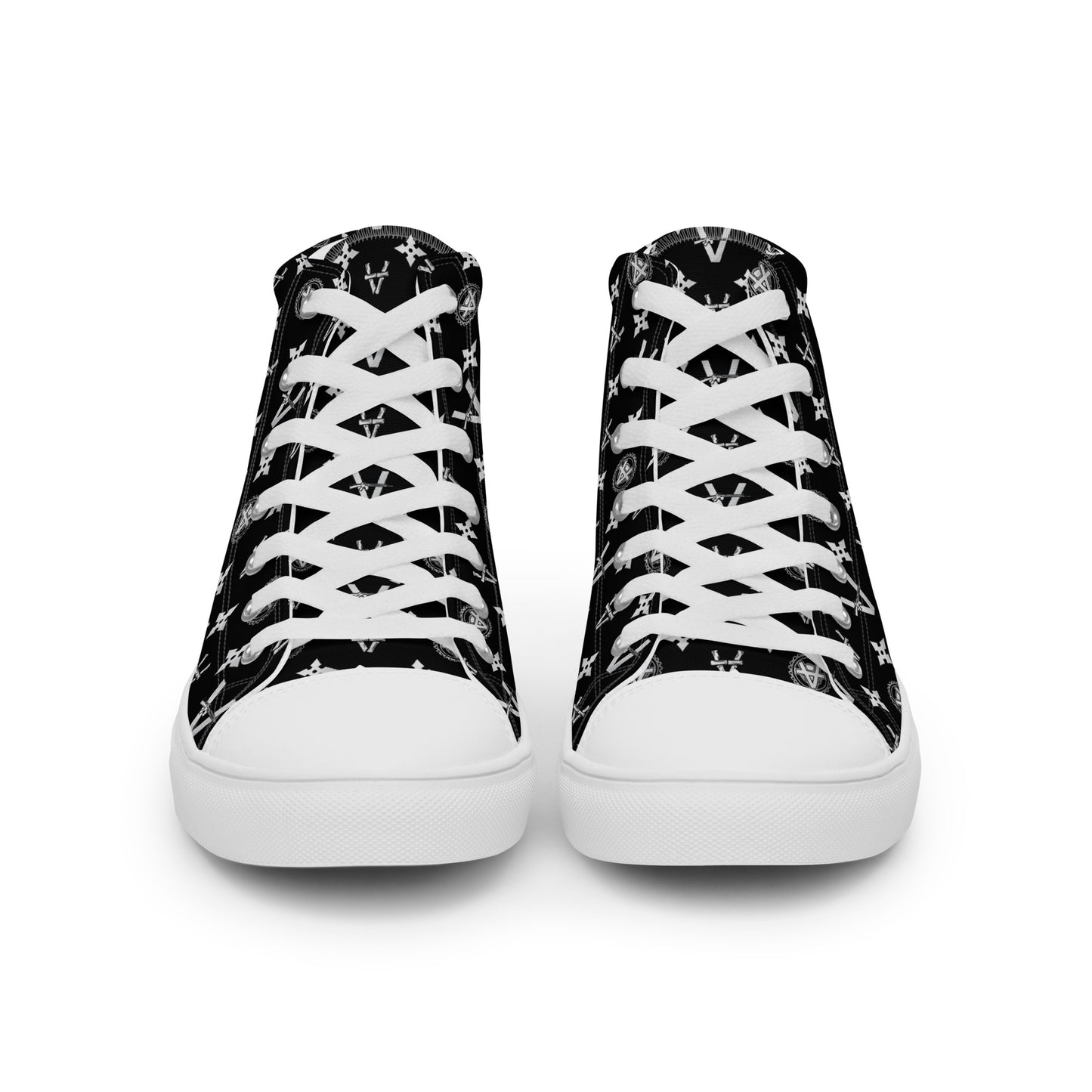 Vandals Canvas High Tops - Silver and Black Attack