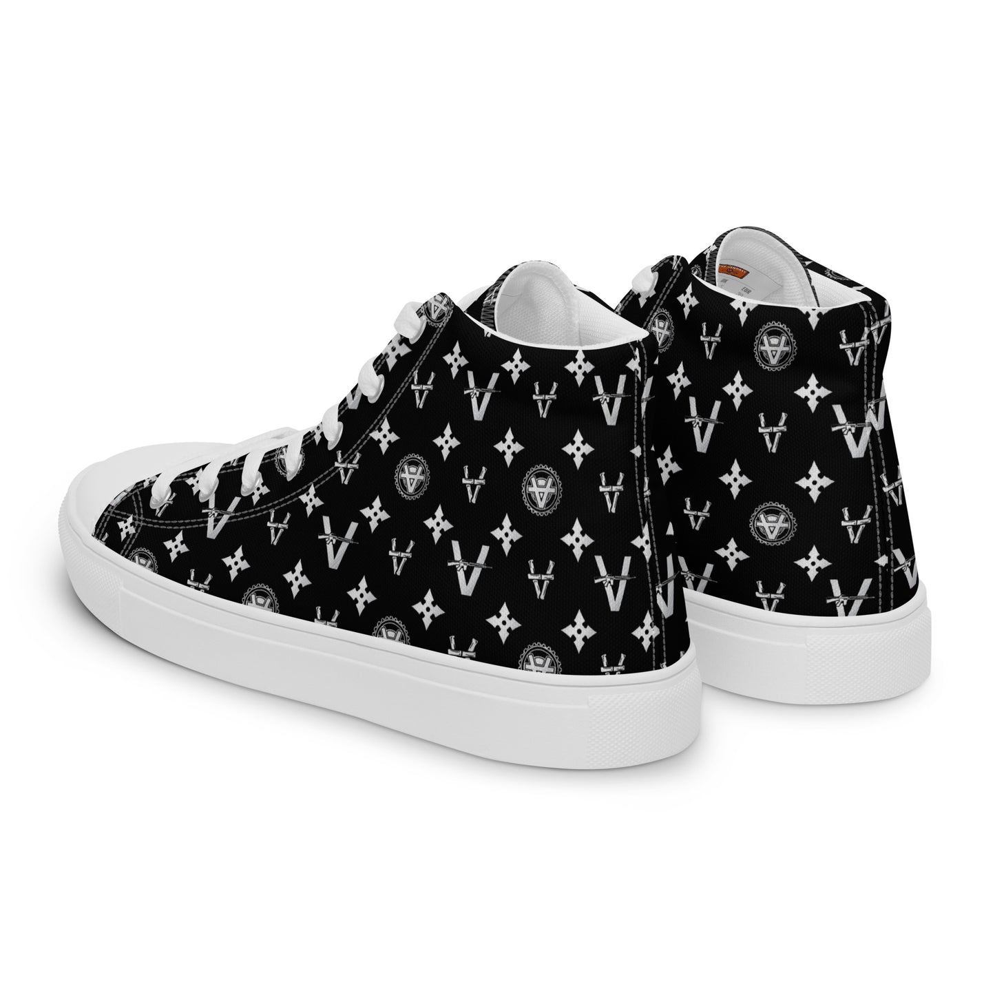 Vandals Canvas High Tops - Silver and Black Attack